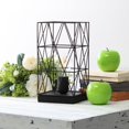 thumbnail image 3 of Simple Designs Black Geometric Square Metal Table Lamp, 3 of 4