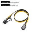 thumbnail image 2 of Unique Bargains PCIe Cable 6 Pin Female to 8 Pin (62) Male PCI Express Power Adapter Cable GPU Power Supply Cable 520mm, 2 of 6