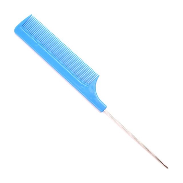 thinsony Tail Comb Plastic Portable Different Colors New-style Bright Exquisite Appearance Easy Installment Long Service Life Hair Picks Blue