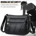 thumbnail image 2 of POINTERTECK Women PU Shoulder Bag Multi-pocket Mother Solid Crossbody Handbag (Black), 2 of 10