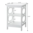 thumbnail image 4 of Convenience Concepts Omega Square End Table in White Wood Finish, 4 of 7