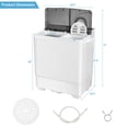 thumbnail image 2 of Costway 26lbs Portable Semi-automatic Washing Machine W/Built-in Drain Pump Grey, 2 of 10