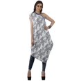 thumbnail image 3 of Moomaya Robe Kurti Sans Manches à une Épaule Imprimée pour Femmes Vêtements de Fête Boho, 3 of 7