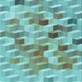 thumbnail image 1 of Ahgly Company Tapis d'Intérieur Lavable à la Machine, Carré, Transitionnel, Vert, Tapis de Zone, 6 Pieds Carré, 1 of 7
