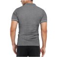 thumbnail image 4 of cfhntfmh Quarter-Zip Pullover Shirts for Men Summer Basic Solid Short Sleeve Lapel Golf Tops Muscle Sports Tees, 4 of 6