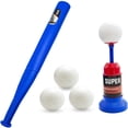 thumbnail image 1 of Baseball Pitching Game Toy With Foldable Plastic Bat 23 Inch 3 Softballs Sports Training Set For Kids Hand Eye Coordination Development Outdoor Activity Party Favor 0.87Lb, 1 of 9