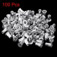 thumbnail image 3 of Unique Bargains #8-32 Rivet Nuts Aluminium Alloy Knurled Flat Head Threaded Insert Nut Silver 100 pcs, 3 of 5