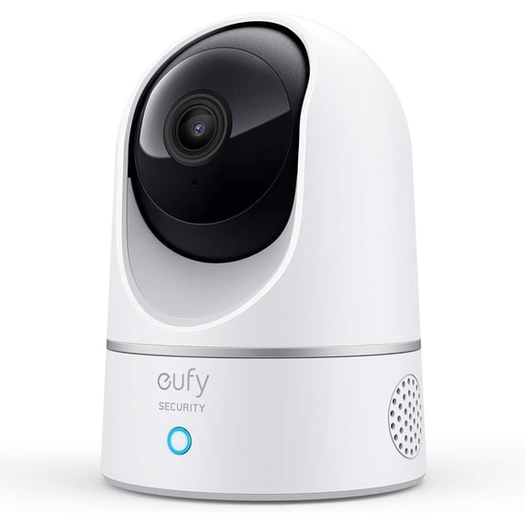 eufy Security 2K Homey Security Indoor Cam Pan & Tilt, Human and Pet AI, Motion Tracking, Night Vision, MicroSD Card Required (Renewed), White