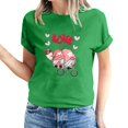 thumbnail image 2 of Pisexur T-shirt de la Saint-Valentin pour Femmes, Imprimé Amour, Manches Courtes, Col Rond, 2 of 5