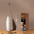thumbnail image 4 of White Handheld Milk Frother And Egg Beater Kit With Stainless Steel And Two Heads For Kitchen Preparation, 4 of 7