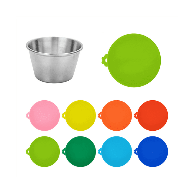 Salad Dressing Containers,2.4Oz Small Condiment Containers with Lids, Condiment Cup Dipping Sauce Cups Container 8Pcs