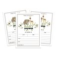 thumbnail image 1 of Inkdotpot 30 Cartes d'Invitation Style à Remplir pour Shower de Bébé Animaux de la Jungle Neutres selon le Genre Invitations Vierges, 1 of 7