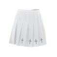 thumbnail image 4 of Gupgi Women High Waist Gothic Punk Mini Skirts, Cross Pattern Mini Pleated Skirt, 4 of 9