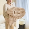 thumbnail image 4 of ZZkhGO Small Double Layer Raschel Blanket, Cozy Fleece Throw Blanket, Soft Warm Blanket for Sofa Travel, 4 of 7