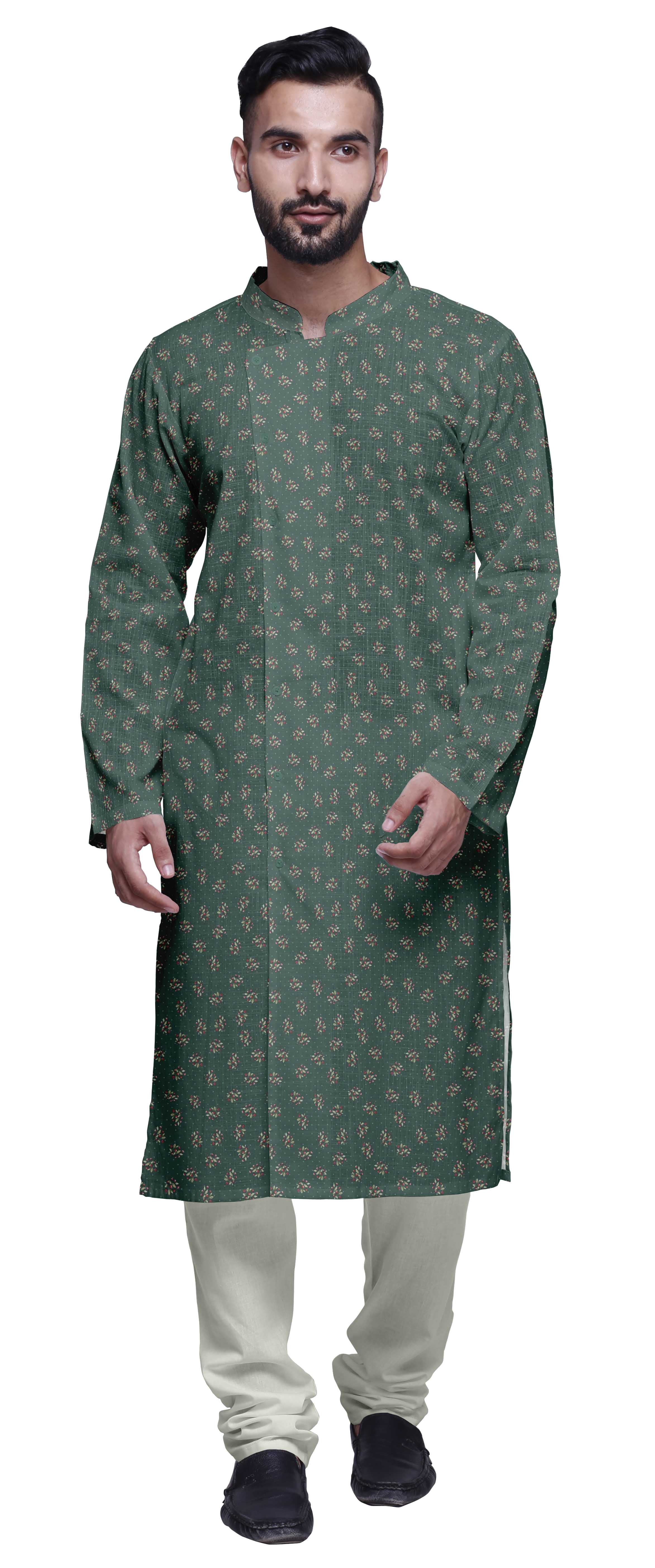 Atasi Kurta Imprimé de Designer pour Garçons Ensemble Kurta Pyjama Décontracté Vêtements Ethniques d'Été