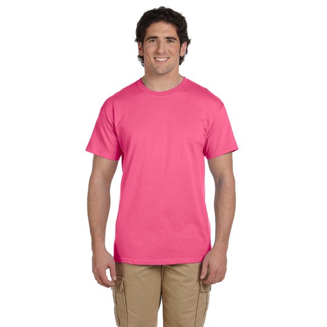 Gildan Men's Ultra Cotton Tee, Safety Pink, X-Large