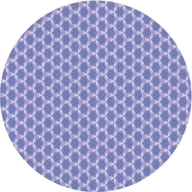 Ahgly Company Tapis Rond Lavable en Machine Intérieur Jeans Transitionnels Bleu, 3 Pieds Rond