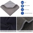 thumbnail image 3 of GFDYREE Microfiber Dish Cloth Best Kitchen Cloths Cleaning Cloths with Poly Scour Side Assorted Dark Colors 5Pack 12Inch x 12Inch, 3 of 7