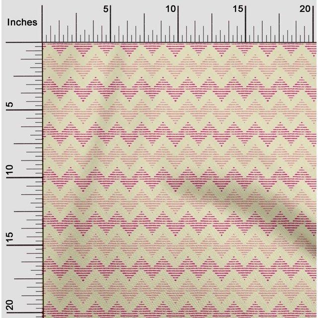 oneOone Tissu en Viscose Chiffon Imprimé Chevron BTY 42 Pouces de Large