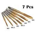 thumbnail image 3 of 7pcs Ensemble M2-M6 Machine Filetage Taraudages Outils de Taraudage Métrique Bouchon Taraud Perceuse, 3 of 9