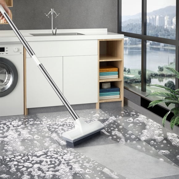 TopLLC Clean Products for Cleaning, Floor Scrub Brush With Long Handle Strong Extendable Floor Scrubbers Shower Kitchen Grout Tile Wall Decks Brush For Scrubbing Heavy Duty floor brush