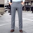thumbnail image 1 of Pisexur Pantalon Habillé pour Homme Pantalon Chino Extensible Performance Ultime avec Taille Extensible, Pantalon pour Homme Résistant aux Plis Gris,29, 1 of 5