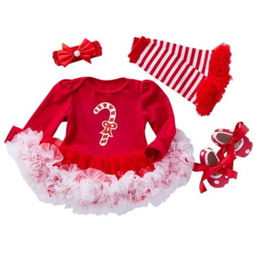 PMVFHDE Girls Dresses Long Sleeve Cartoon Party Dress For Girls Red Layered Gown For Holiday Celebration Red,0-3 Months