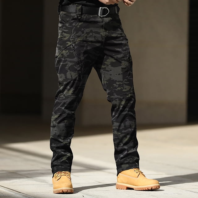 cllios Pantalon Cargo Camouflage pour Hommes Pantalon Cargo Militaire Tactique Ripstop Léger Extensible Pantalon de Travail Pantalon de Randonnée Extérieur