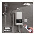 thumbnail image 4 of Instant Water Heater Bathroom Kitchen Wall Mounted Electric Water Heater LCD Temperature Display With Remote Control, 4 of 7