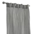 thumbnail image 4 of Loft Living Peoria Sheer Dual Header Single Curtain Panel 52 x 63 in Grey, 4 of 6