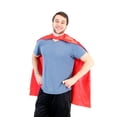 thumbnail image 1 of Costume Agent Adulte Cape de Superhéros Réversible Rouge et Rouge, 1 of 4
