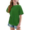 thumbnail image 2 of Hauts d'Été pour Adolescentes 2025 T-Shirts Surdimensionnés à Manches Courtes Chic Décontracté Col Rond Mode, 2 of 5