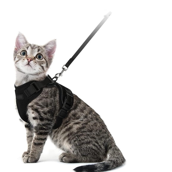 Yunuuuoa Adjustable Pet Harness Leash Set Soft Breathable Mesh Vest Walking Gear for Cats and Dogs Escape Proof Reflective Padded Control for Outdoor Travel Training