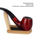 thumbnail image 4 of Foldable Pipe Holder Small Portable Wooden Folding Single Stand For Smoking Pipe Display Sturdy And Durable, 4 of 8