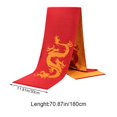 thumbnail image 2 of Jiibva Men's Dragon Print Scarf, Polyester Long Pashmina-Style Scarf for Winter and Fall, 2 of 7