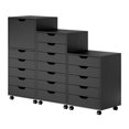 thumbnail image 1 of Winsome Halifax 3Pc Multi Drawer Storage Cabinet Set Black Finish, 1 of 10