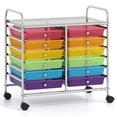 thumbnail image 1 of Costway 12 Drawers Rolling Cart Storage Scrapbook Paper Studio Organizer Bins Rainbow, 1 of 10