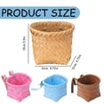 thumbnail image 3 of Clearance Items!Ymkly Kids Basket Handwoven Rattan Cycle Basket For Kids Handlebar Front Storage Baskets Cycling Pocket For Outdoor Daily Commute 15x12x12cm, 3 of 9