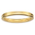 thumbnail image 1 of Argent Sterling Empilable Expressions Or Rainuré Taille de Bague 10, 1 of 3