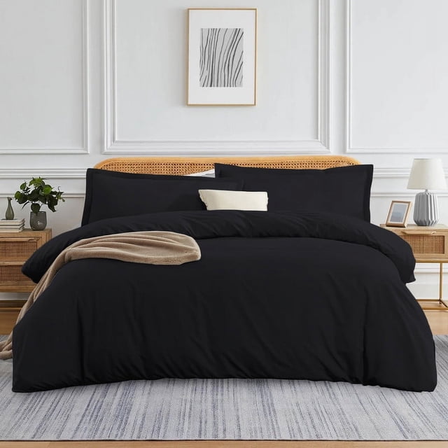 500 TC 100% Egyptian Cotton Duvet Cover Zipper Closur Ultra Soft Durable and Fade Resistant Solid Pattern