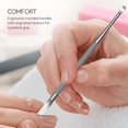 thumbnail image 3 of Professional Cuticle Pusher and Spoon Nail Cleaner | Dual Sided Stainless Steel Pusher and Nail Cleaner | For Nail And Cuticle Care | by Sterling Beauty Tools, 3 of 8