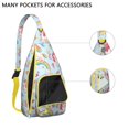 thumbnail image 4 of Cute Mythical Horse Sling Backpack - Unicorn Rainbow Print Shoulder Bag (Easy Access Pockets, Comfortable & Waterproof), 4 of 4