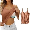 thumbnail image 2 of HNMKIU Work Out Tank Tops Women Shelf Bra Camisoles Adjustable Spaghetti Strap Tank Tops Basic Layer, 2 of 4