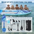 thumbnail image 4 of Inflatable Stand Up Paddle Board - Premium SUP with Accessories (10'6"x33"x6") - 450LB Capacity Wide Stable Design for Beginners - Includes Large Paddle & Camera Mount (Blue), 4 of 11