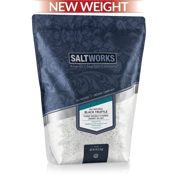 Salt Works All Natural Black Truffle Gourmet Sea Salt 20 lbs