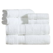 Paarizaat 100% Cotton 6-Piece Towel Set – 2 Bath Towels, 2 Hand Towels, 2 Face Towels – White