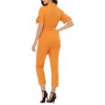 thumbnail image 3 of Unique Bargains Combinaison Cargo à Taille Nouée pour Femme, Orange, TP, 3 of 6