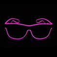 thumbnail image 2 of Light up El Wire Neon Rave Glasses Glow Flashing LED Sunglasses Costumes For Party, EDM, Halloween, 2 of 4