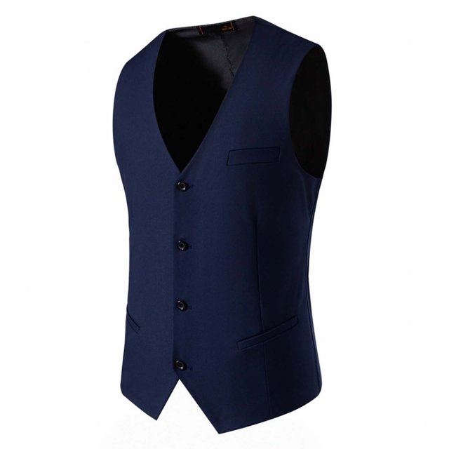 BOBOGOJP Pullover Work Shirts for Men Business Slim Fit One Button Formal Blazer (Navy,XL)