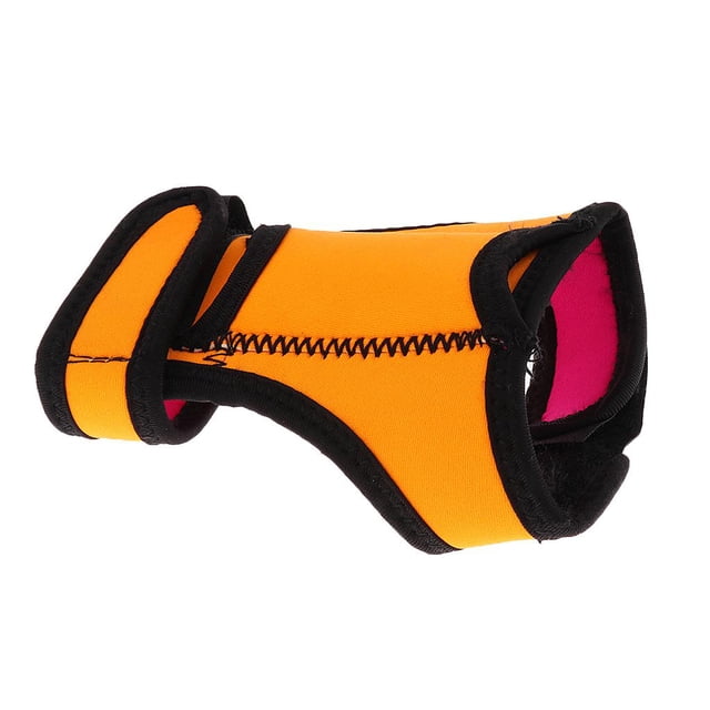 Hand Free LED Flashlight Light Holder Glove Diving Dive Underwater Torch Holster Orange